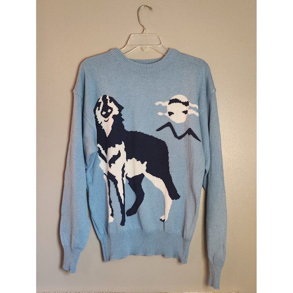 Cumberland Light Blue Mens Crewneck Sweater Size Medium? Handmade?